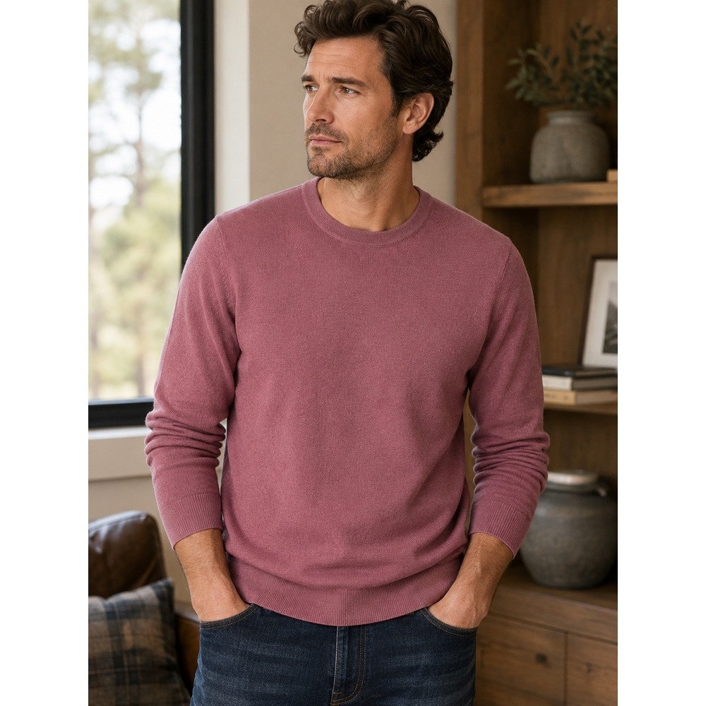 Todd Snyder Mens Silk Cashmere Crewneck Sweater Dusty Rose XS 15-SW5080217-304